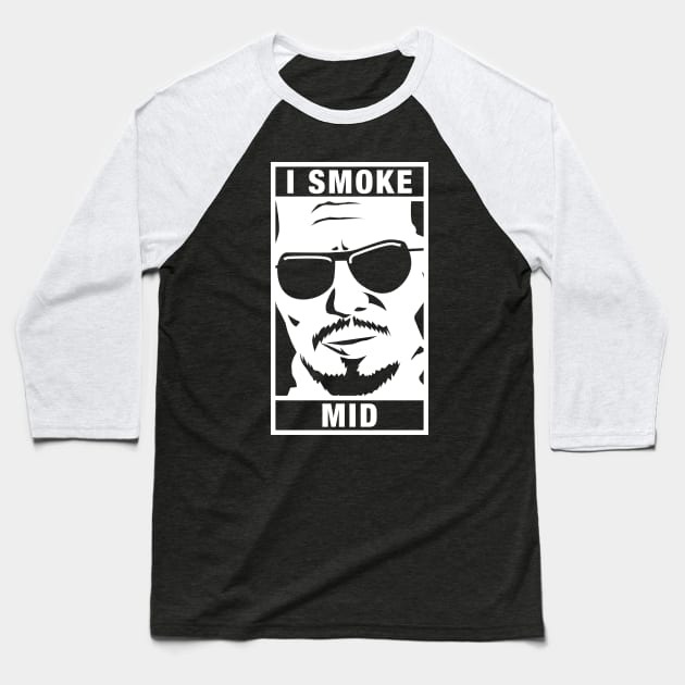 I Smoke Mid CSGO Terrorist Funny Gaming Meme Baseball T-Shirt by karambitproject